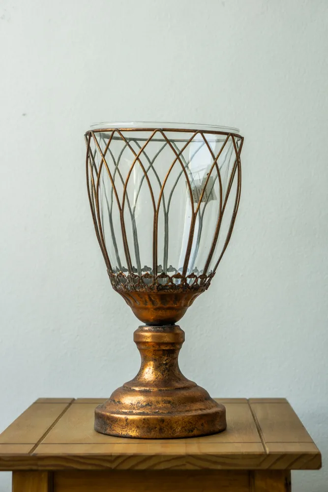 Medená rustikálna nádoba s vložkou 32x16,5 cm