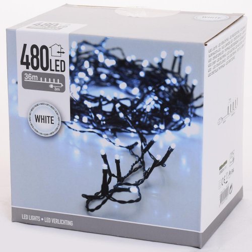 LED vianočné svetlá 480 (Studená biela)